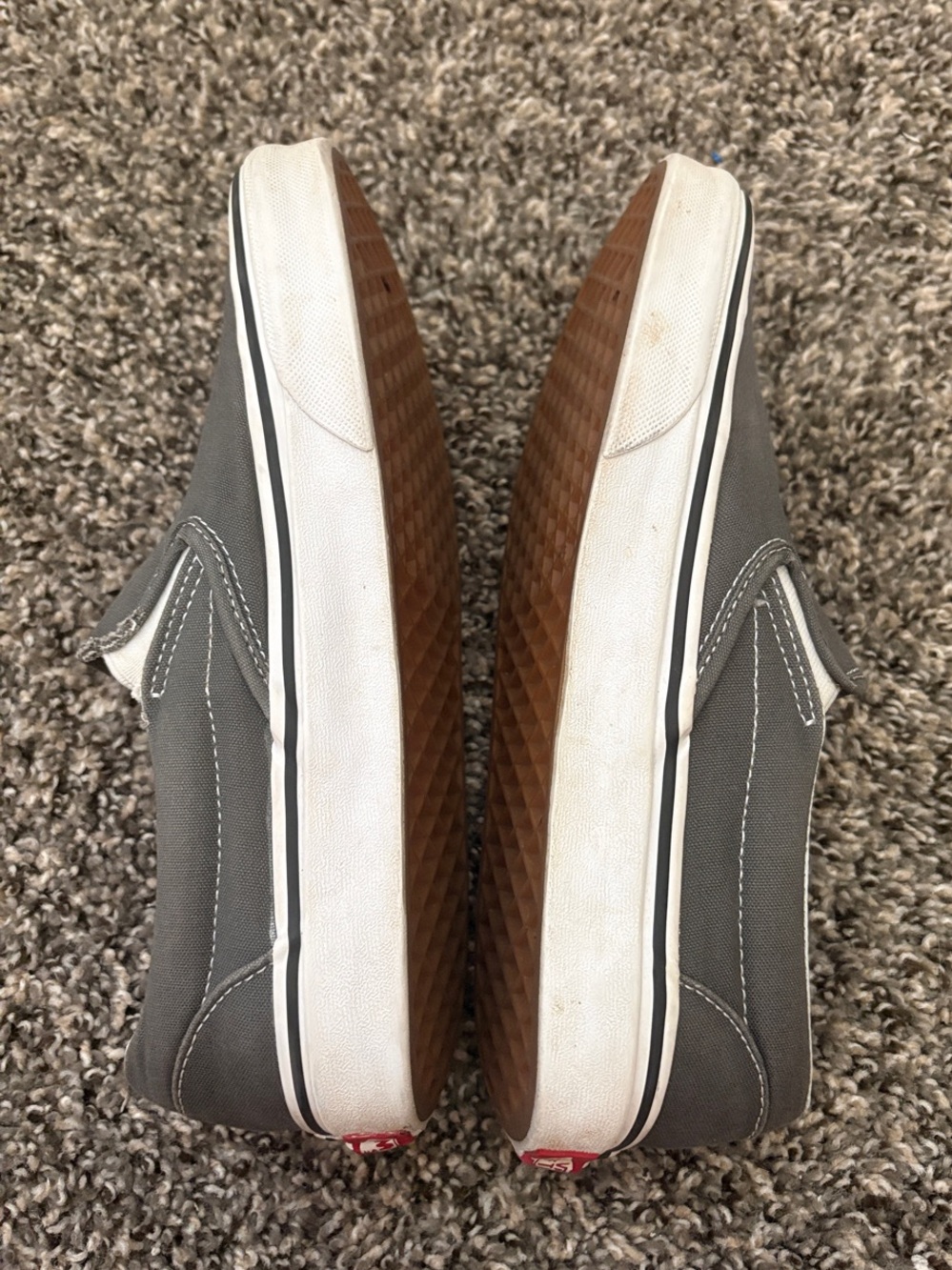 Vans Gray Canvas Slip-On Loafers - Picture 4 of 8
